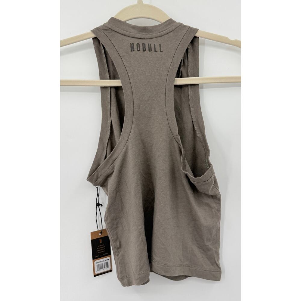 NOBULL High Neck Racerback Cropped Tank Brown Size Medium NWT - Picture 5 of 9